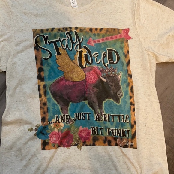 Bella Canvas Tops - Cute bison t-shirt